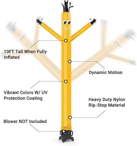 Miniatura 8 de MOUNTO 20 pies 18 pulgadas Fly Puppet Dancer Tube Man Fly Guy Puppet Dancer (bandera de EE. UU.)