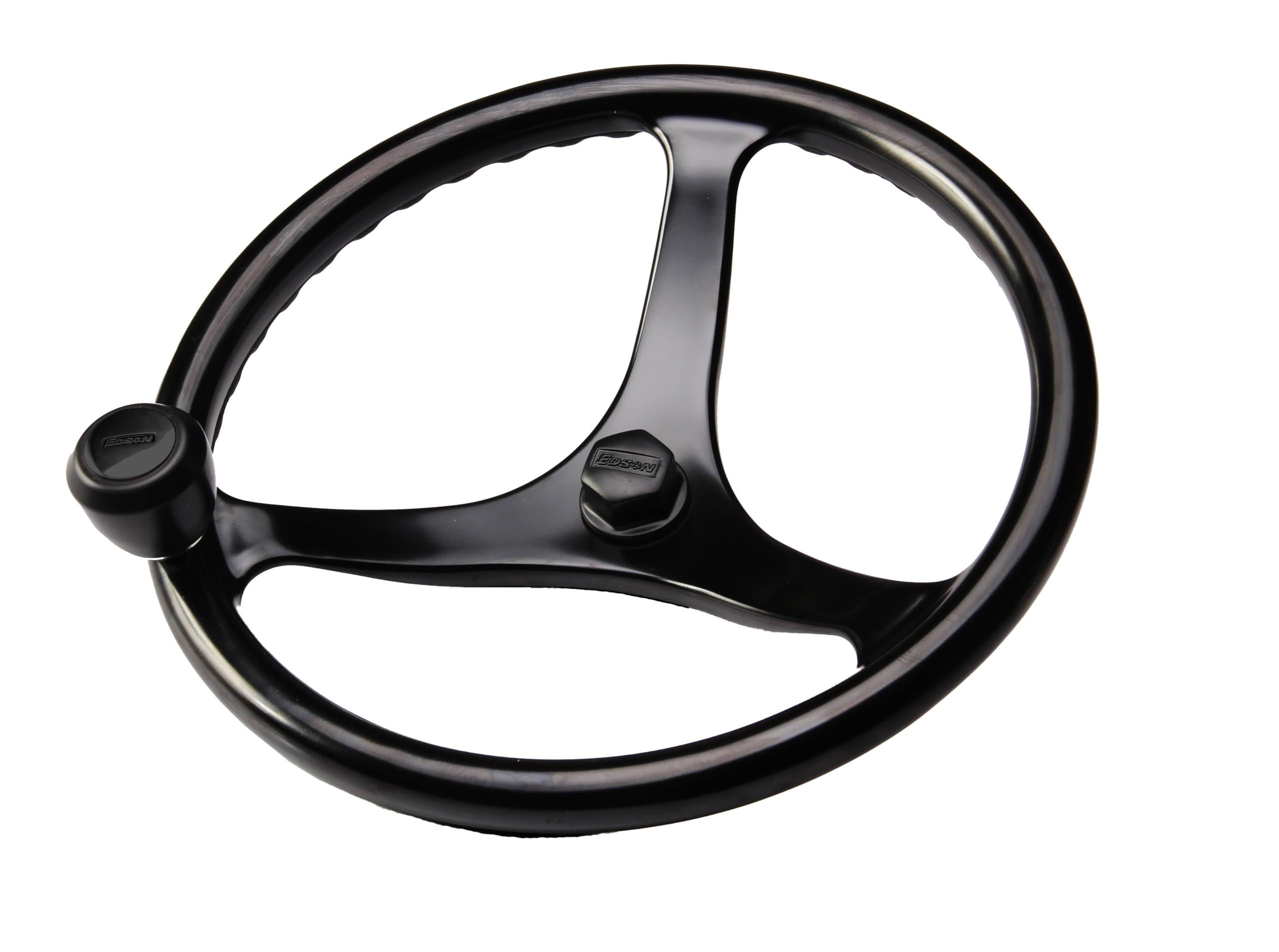 EDSON Special Ops Black Powerboat Steering Wheel with ComfortGrip, 13
