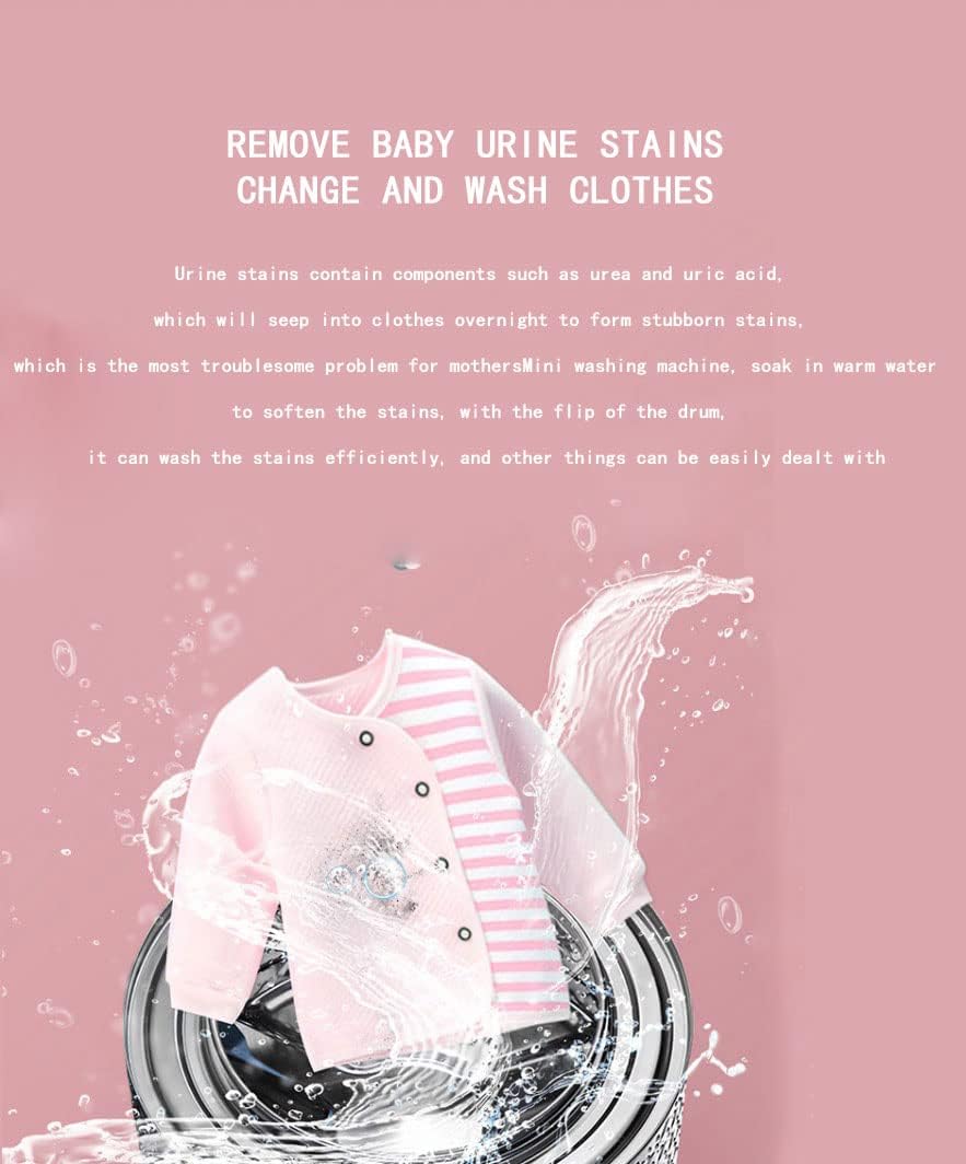 Drum Washing Machine, 1kg Fully Automatic Mini Underwear High Temperature Cooking Washing Machine, 150W is Suitable for Baby Clothes, Underwear, Socks Washing Machine