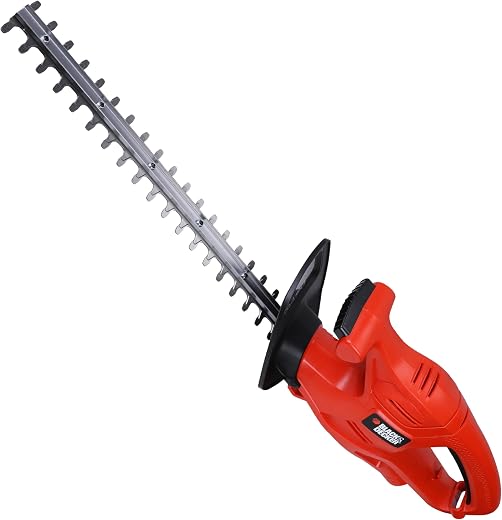 BLACK+DECKER GT4245-B1 Corded 420W Hedge Trimmer, 45cm Blade Length, 6 Metre Cord Length, 2.1 Kg, Cut Small Branches upto ...