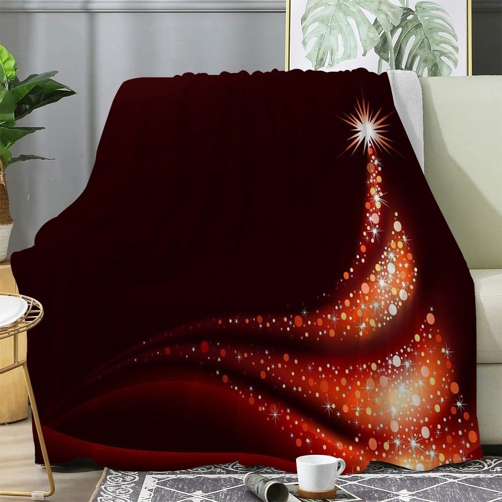 Plaid couverture polaire flanelle doux et chaud pour lit 1 personne Noël