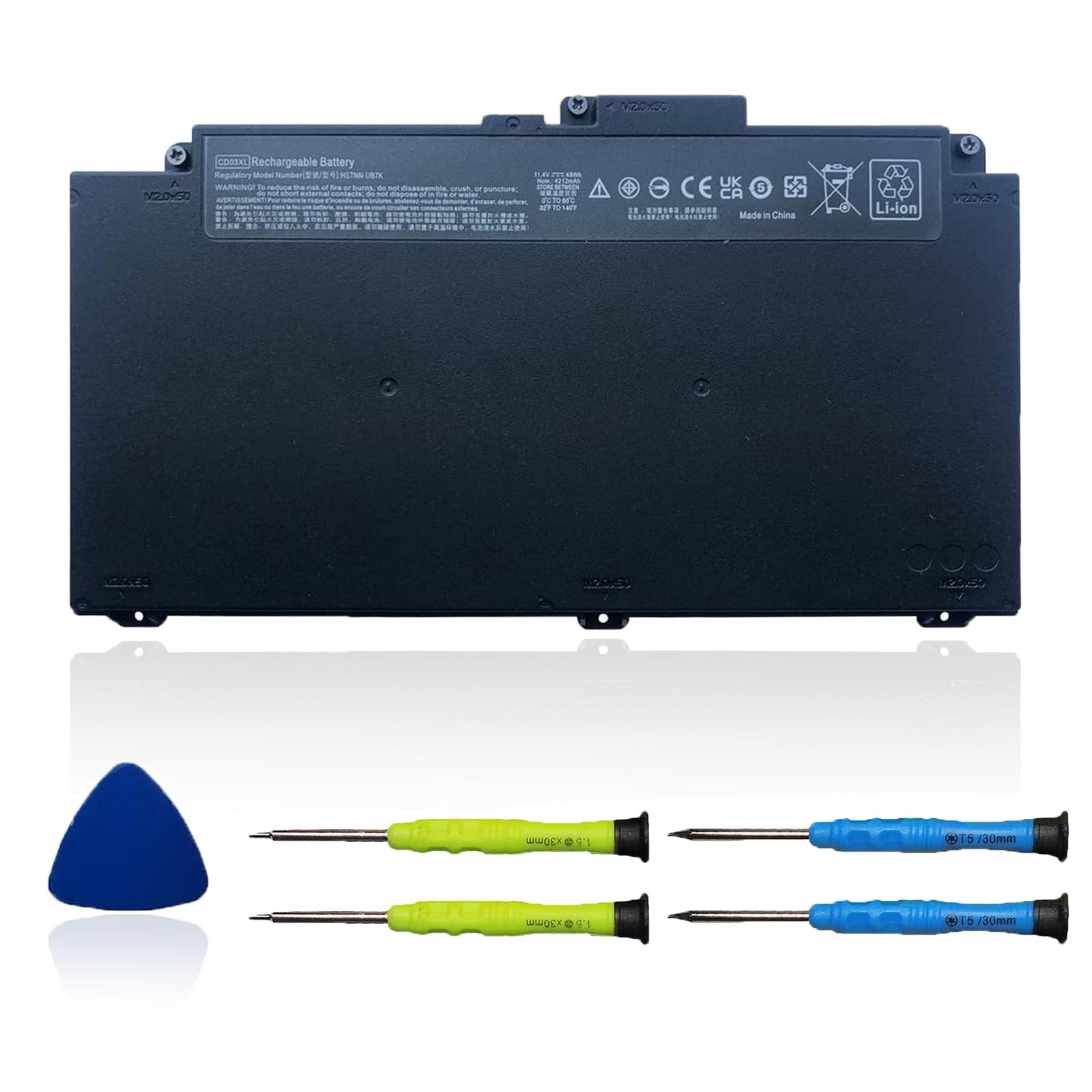 OUWEE 48Wh CD03XL Laptop Battery Compatible with HP ProBook 640 645 650 G4 G5 650 G7 Series HSTNN-LB8F HSTNN-IB8B HSTNN-UB7K 931702-421 CDO3XL 931702-171 931702-541 931719-850 HSN-114C HSN-115C 11.4V