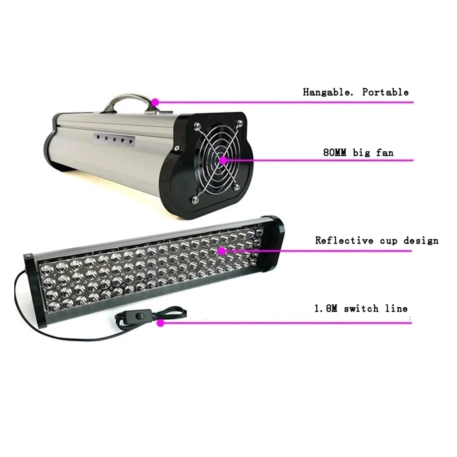Infissi a LED Lampada di polimerizzazione della resina UV da 500 W adatta for la stampa 3D SLA / DLP / LCD, polimerizzazione della resina fotosensibile, lampada LED UV da 395 nm 405 nm Si illuminano a