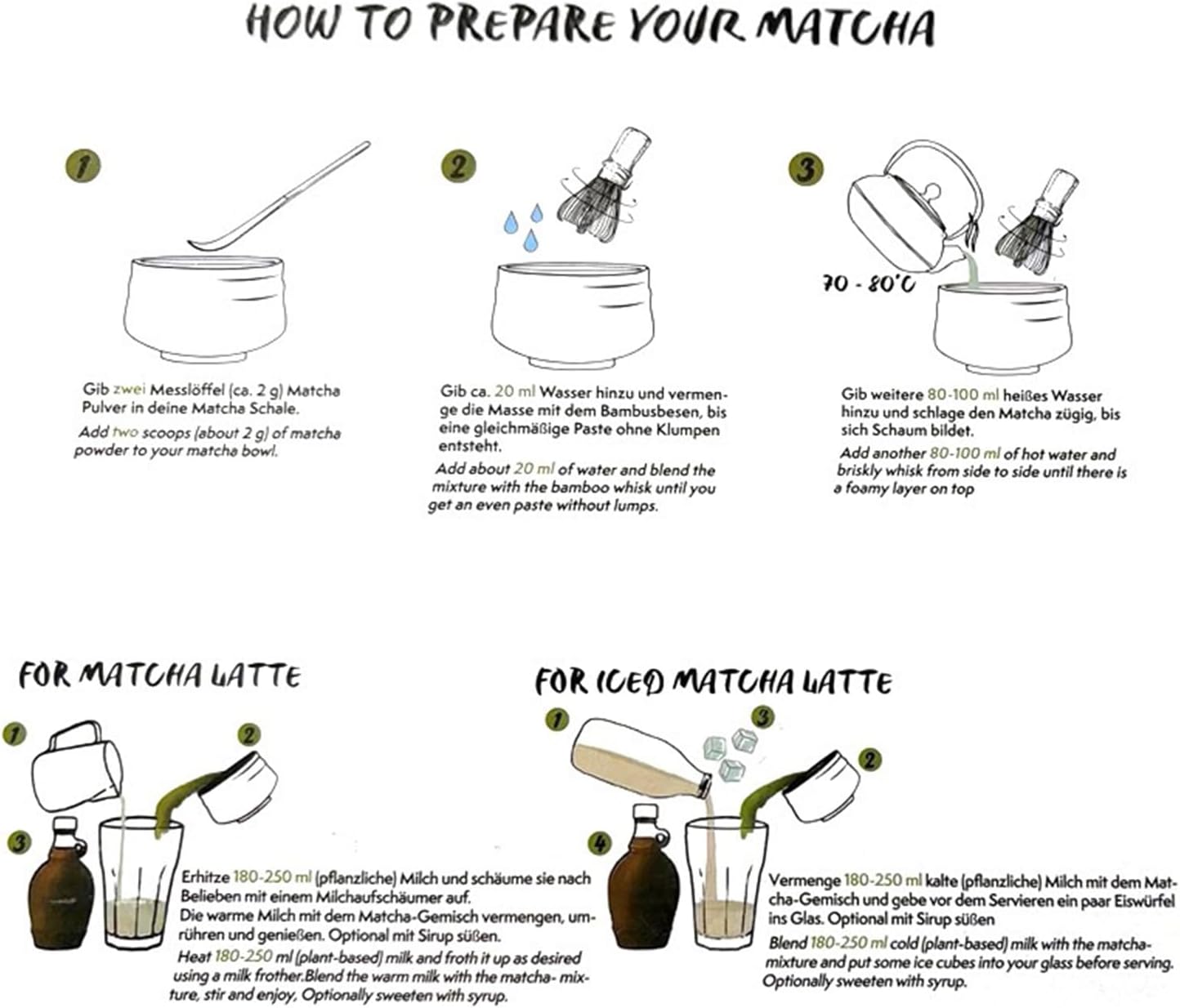 Matcha Whisk Kit Set of 4 includes Matcha Bowl, Matcha Bamboo Whisk, Scoop, Whisk Holder Tea Accessories Gift for Tea Lovers(Gilt Decor)