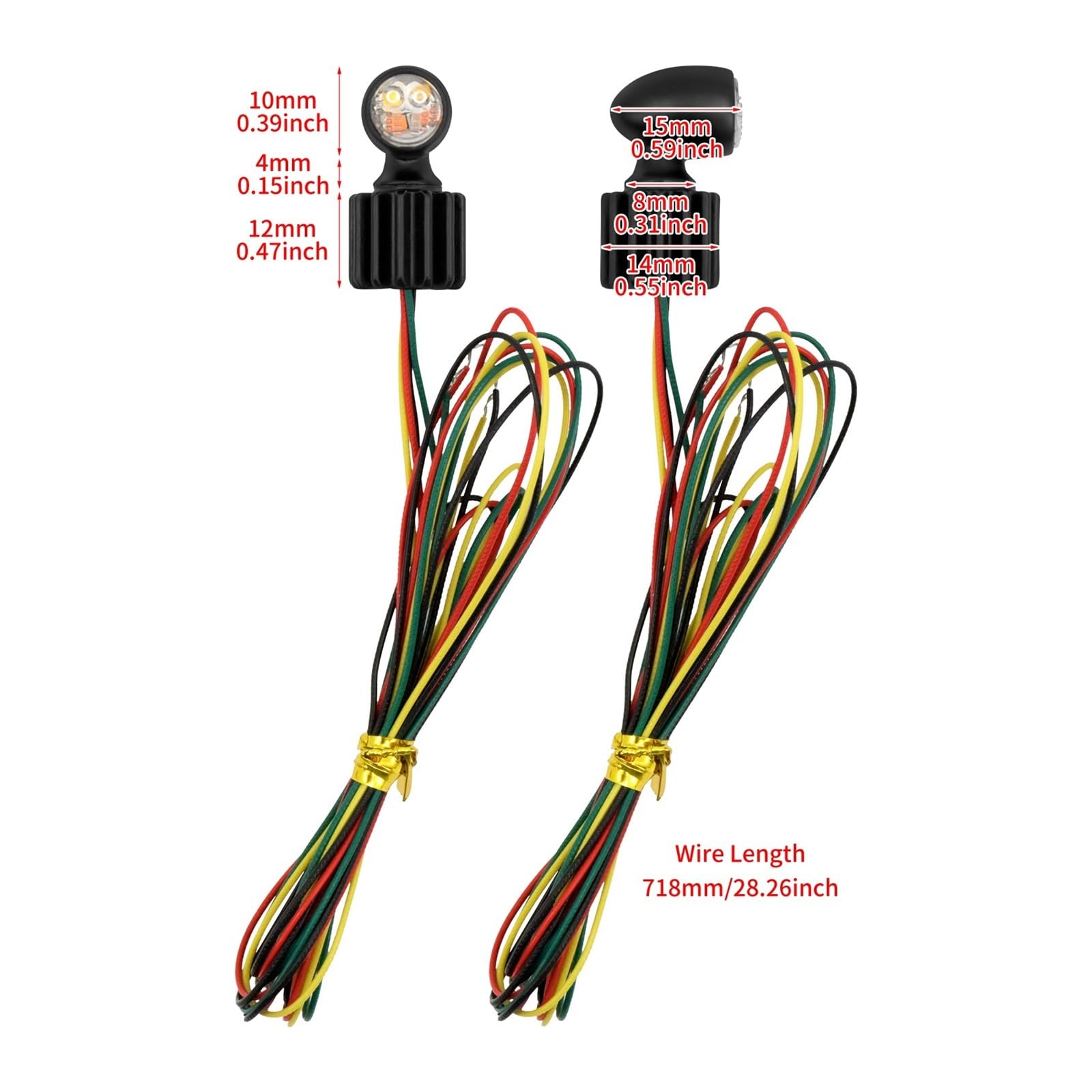 intermitentes led Para Motocicleta, Luz De Freno Universal