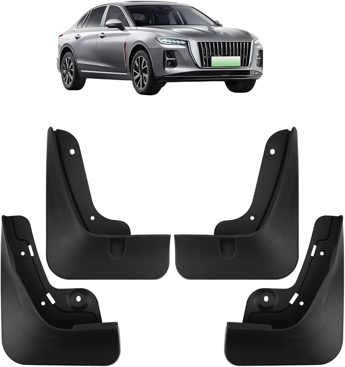 Mud Flaps for Hong Qi H5 Phev 2025 - Heavy Duty Splash Guards Fender Mud Guards Material Mudflaps Exterior Accessories 4-Piece