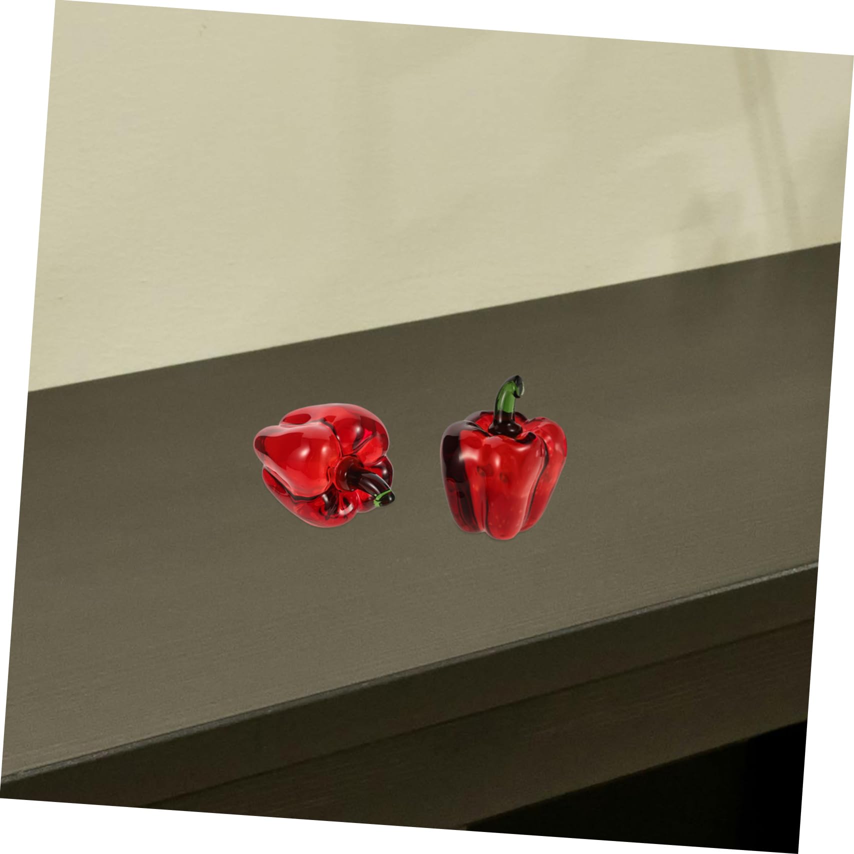 TOPBATHY 5 Pz Ornamenti di di cristallo Centrotavola statua di peperoncino artificiale peperoni ornamento di peperoncino di cristallo ornamento decorativo di peperoncino rosso