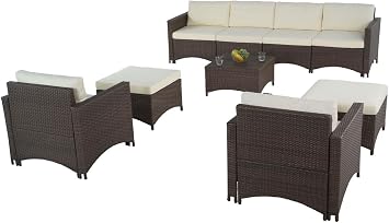 W Unlimited Studio Shine Dark Brown and Beige Converssation Set 1841A3M6O2T1
