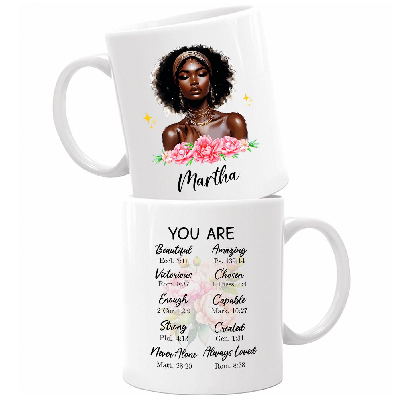 Personalized Coffee Mug Personalized Black Queen Mug - "The Most Powerful  Piece" Custom Name Ceramic Mug, 11oz Or 15oz, African American Gift 11oz  15oz African Queen Mug