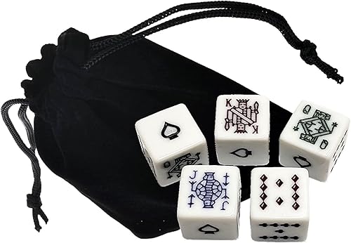 Miniatura 2 de Cyber-Deals - Taza compacta de cuero genuino para dados + dados con bolsa de almacenamiento de terciopelo negro (gris con copa de forro negro, dados