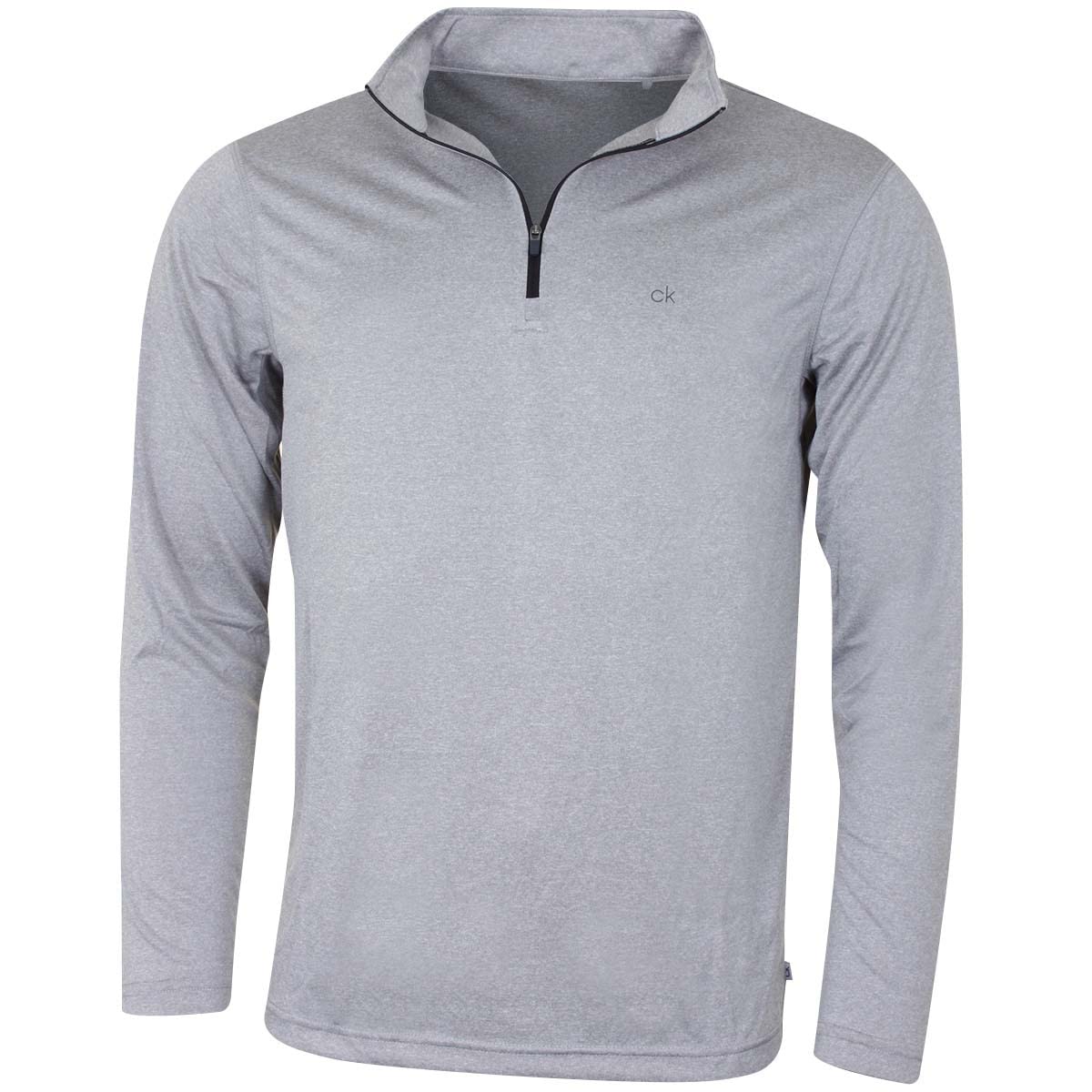 Calvin Klein Mens Harlem 1/4 Zip Pullover - Silver Marl - L