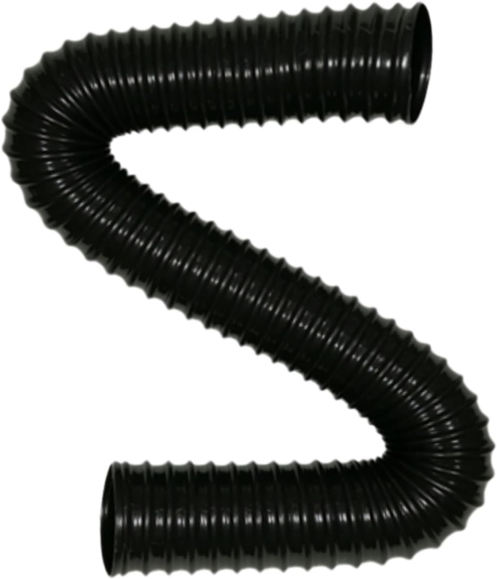 Flexible Transparent Black PU Debris Hose, 400mm ID, 1m Length, 0.63-1.5mm Thickness, for Industrial Vacuum Extractor(1.5mm)