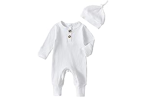 Neutral Baby Clothes: All White Newborn Sleeper