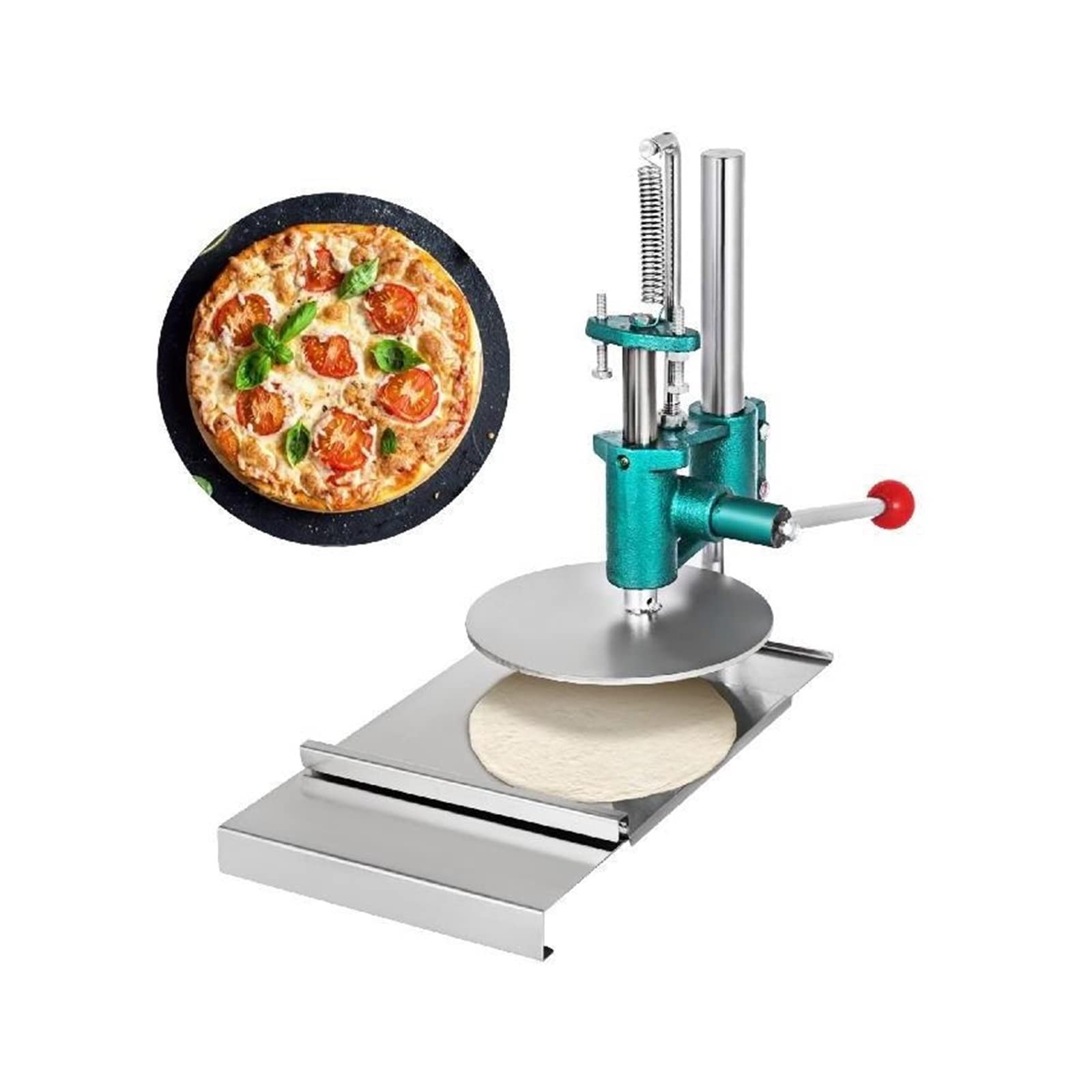 AYCDL Stainless Steel Pizza Dough Pastry Manual Press Machine Household Pizza Presser Kitchen Tools Tools for Working Household