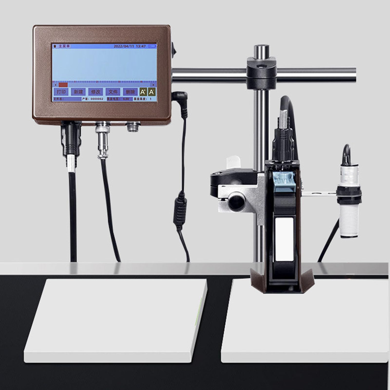 Impresora de Inyección de Tinta Industrial en Línea con Pantalla Táctil y Cartucho - Amplia Aplicación - Imprimible en Varios Materiales - Pantalla HD - Introducción a Datos