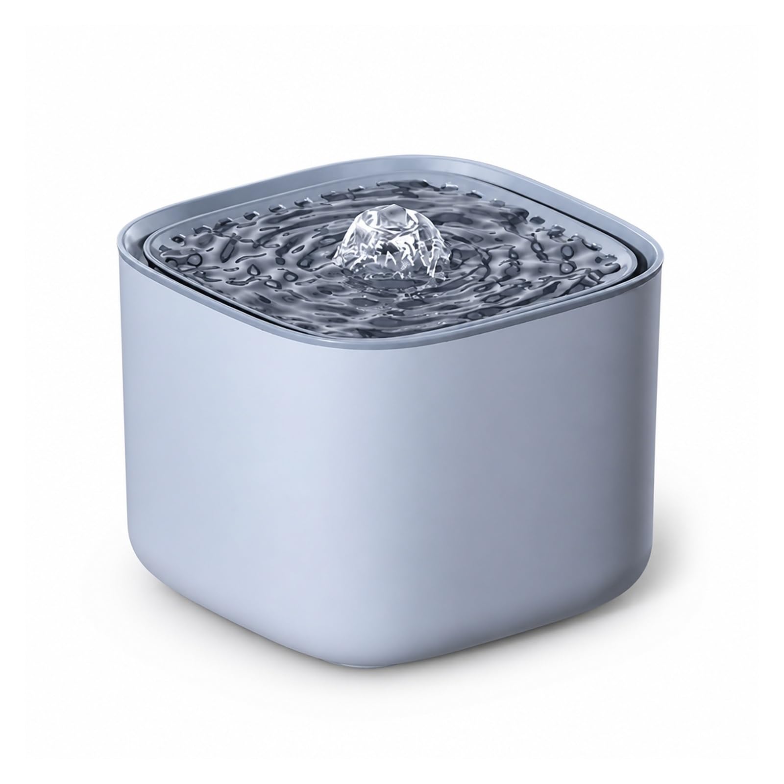 Fuente De Agua para Gatos 3L USB Eléctrica | Plástico, 17,9 X 13 Cm, 2 Colores(Gold Border-White)
