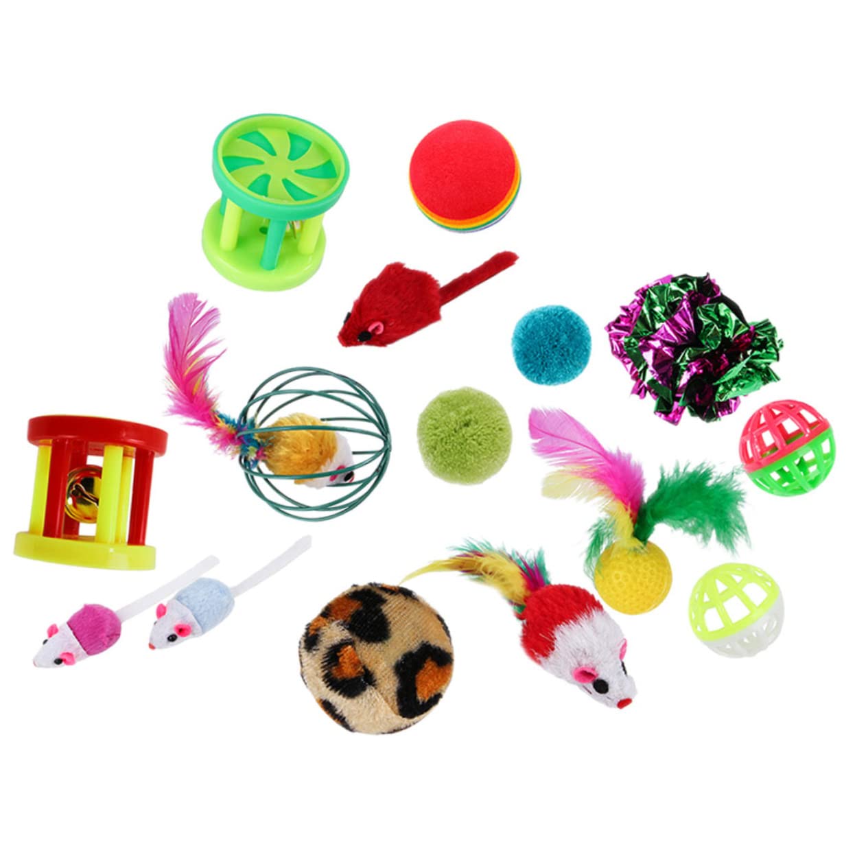Happyyami 72stücke Teiliges Katzenspielzeug Federn Und Glocken Lustige Kicker-spielzeuge Für Katzen Interaktive Spielzeuge Für Aktives Spielen Und Kratzen Zu Hause