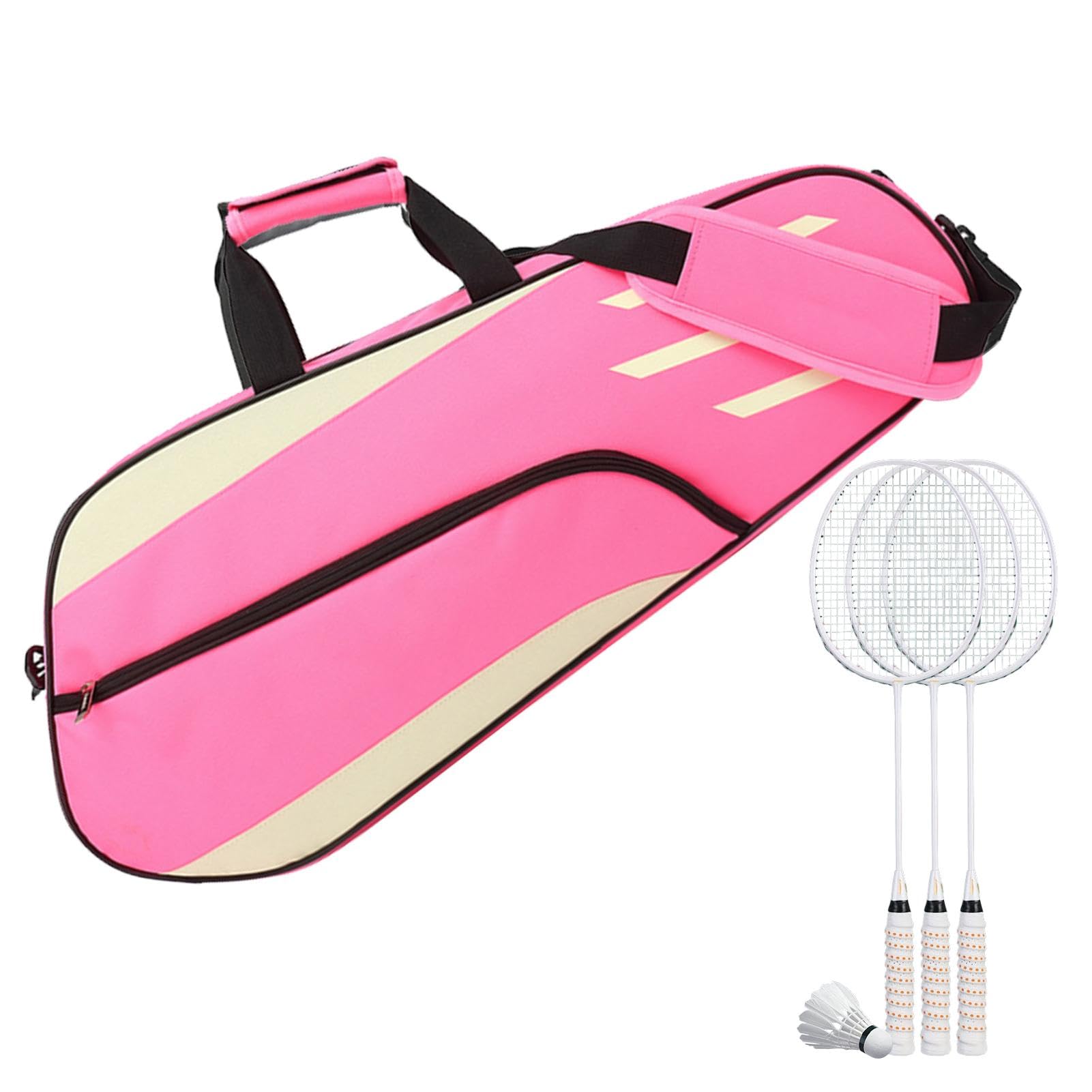 Borsa da badminton per 3 racchette, borsa impermeabile a tracolla, borsa da tennis per uomini, donne, ragazzi e adulti