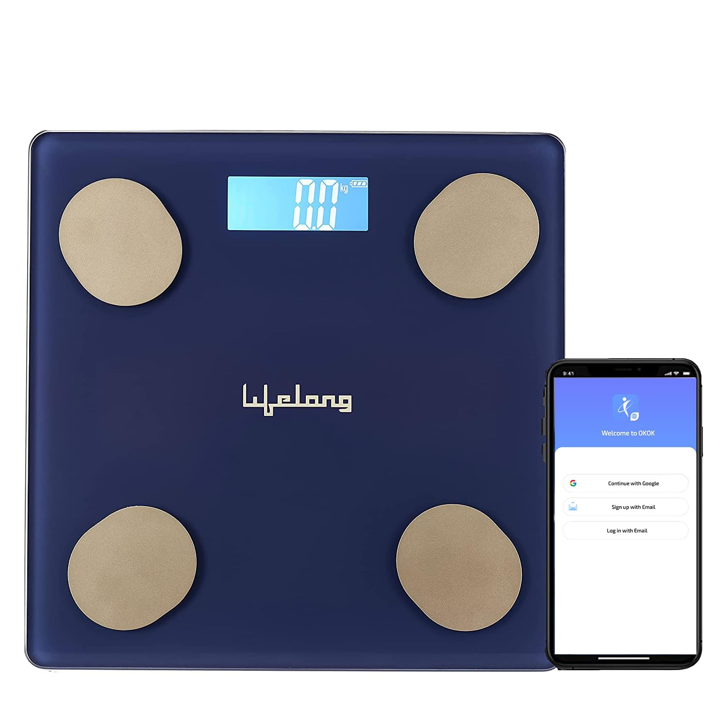 Lifelong LLWS36 Smart Body Fat Weighing Scale with 18 Measurement Functions with Lifelong Smart Home App-Bluetooth Sensor Technology|Electronic Weight Machine|2 Year Warranty & Battery Included (Blue) (B09B73923Y) Amazon Price History, Amazon Price Tracker
