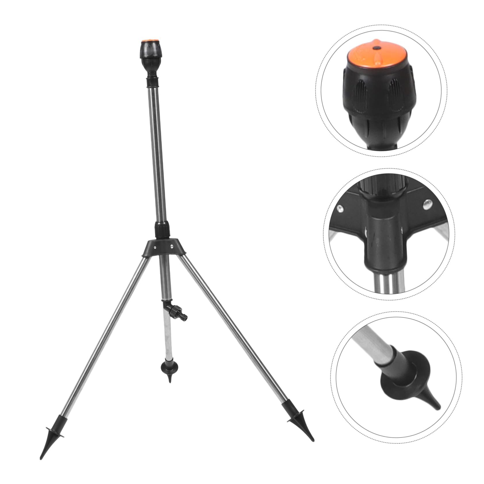 Arroseur à Trépied Rotatif Automatique pour Jardin Rotation à 360 Degrés en Alliage D'aluminium et Plastique, pour Plantes et Arbres