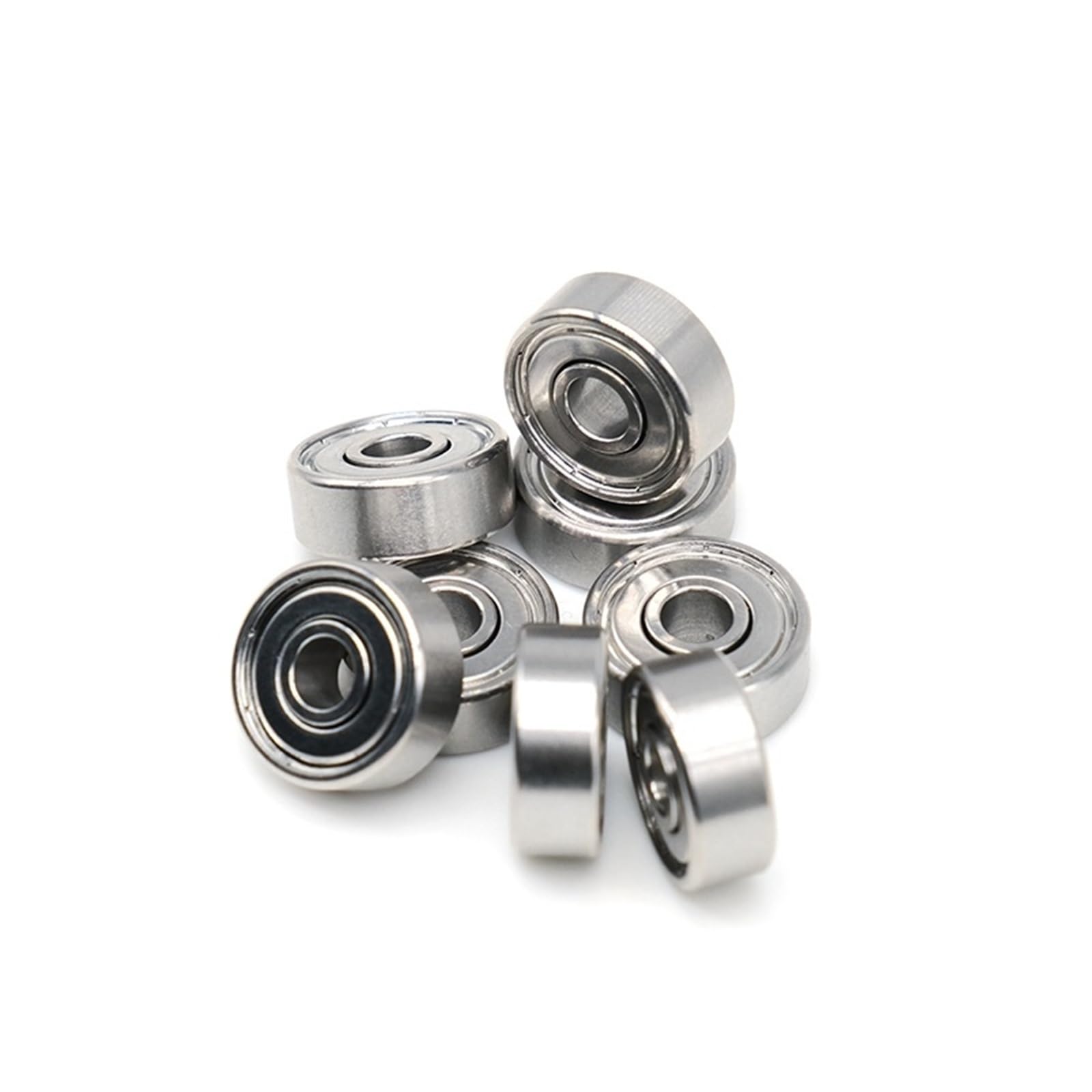 Rodamientos de bolas en miniatura de acero cromado 604ZZ, 4 x 12 x 4 mm, 10 unidades