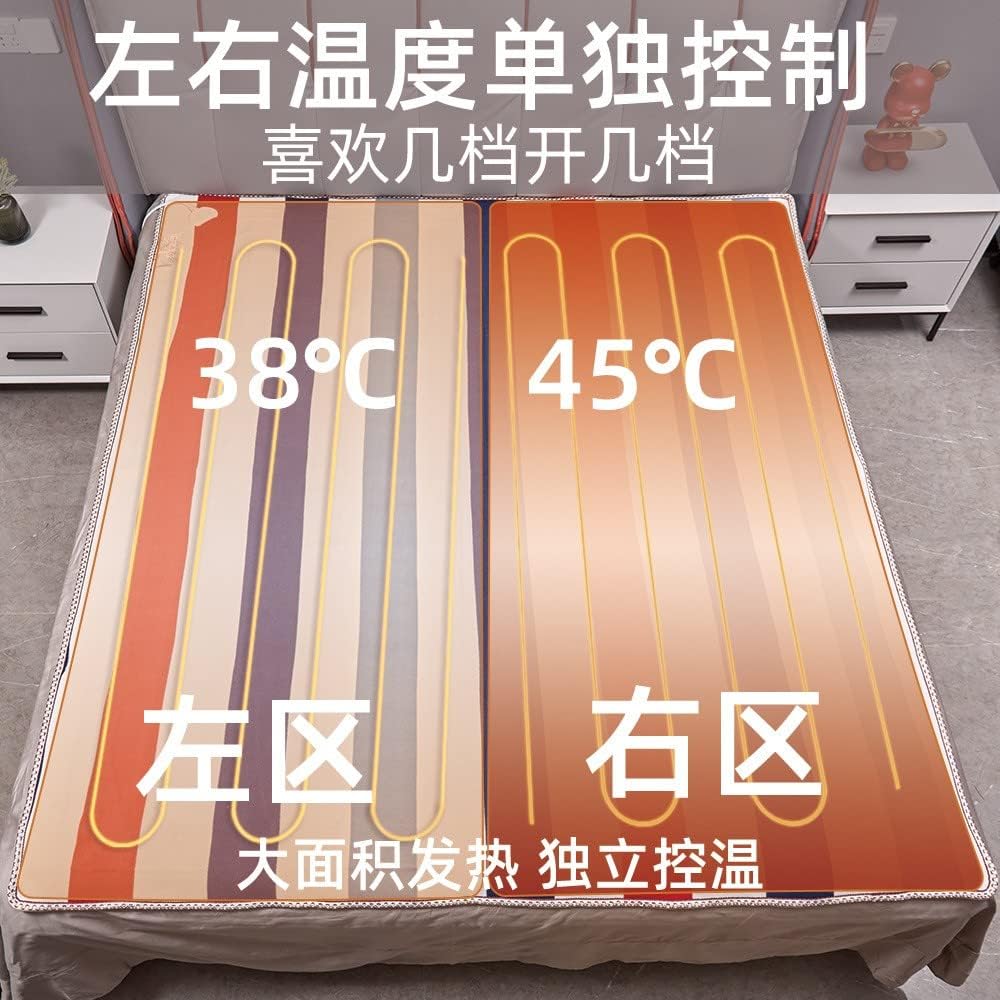 Electric blanket Single and double temperature regulation Electric mattress Dual purpose electric blanket intelligent timing temperature regulation (欧标, 150X120单控智能)