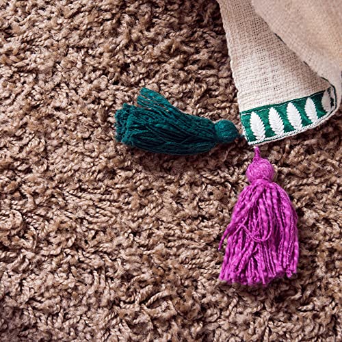 Unique Loom Solid Shag Collection Area Rug (4' 1" X 6' 1", Sandy Brown) #TOP5
