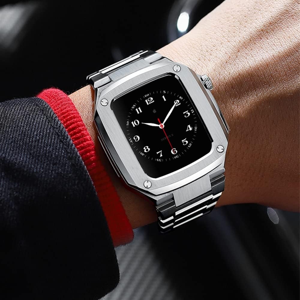 Metal Armor Bracelet for Apple Watch 8 7 Band 45mm 44mm Case Stainless Steel Strap for iWatch Series 4/5/6/SE Watchbands