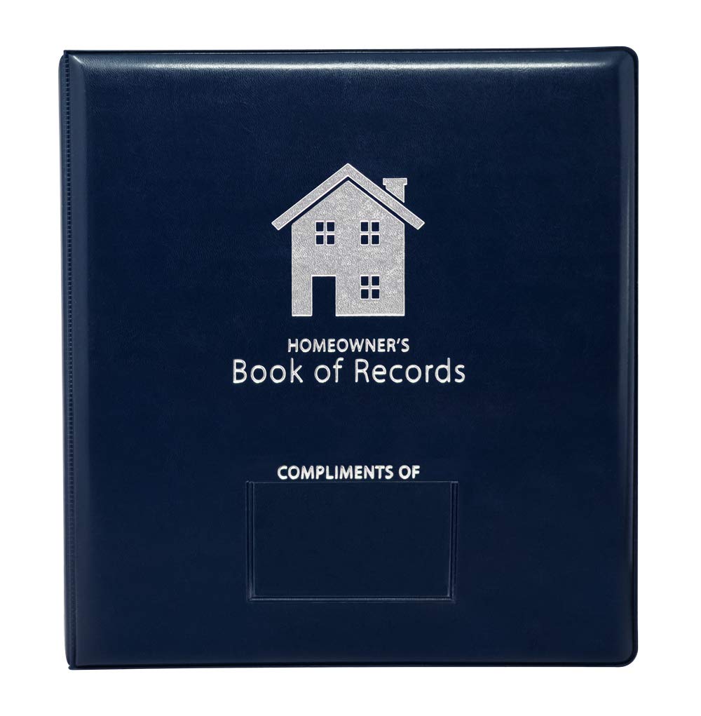 Raccoglitore del libro dei record del proprietario di casa, organizza ricevute domestiche e conservazione dei registri per riparazioni domestiche (blu navy)
