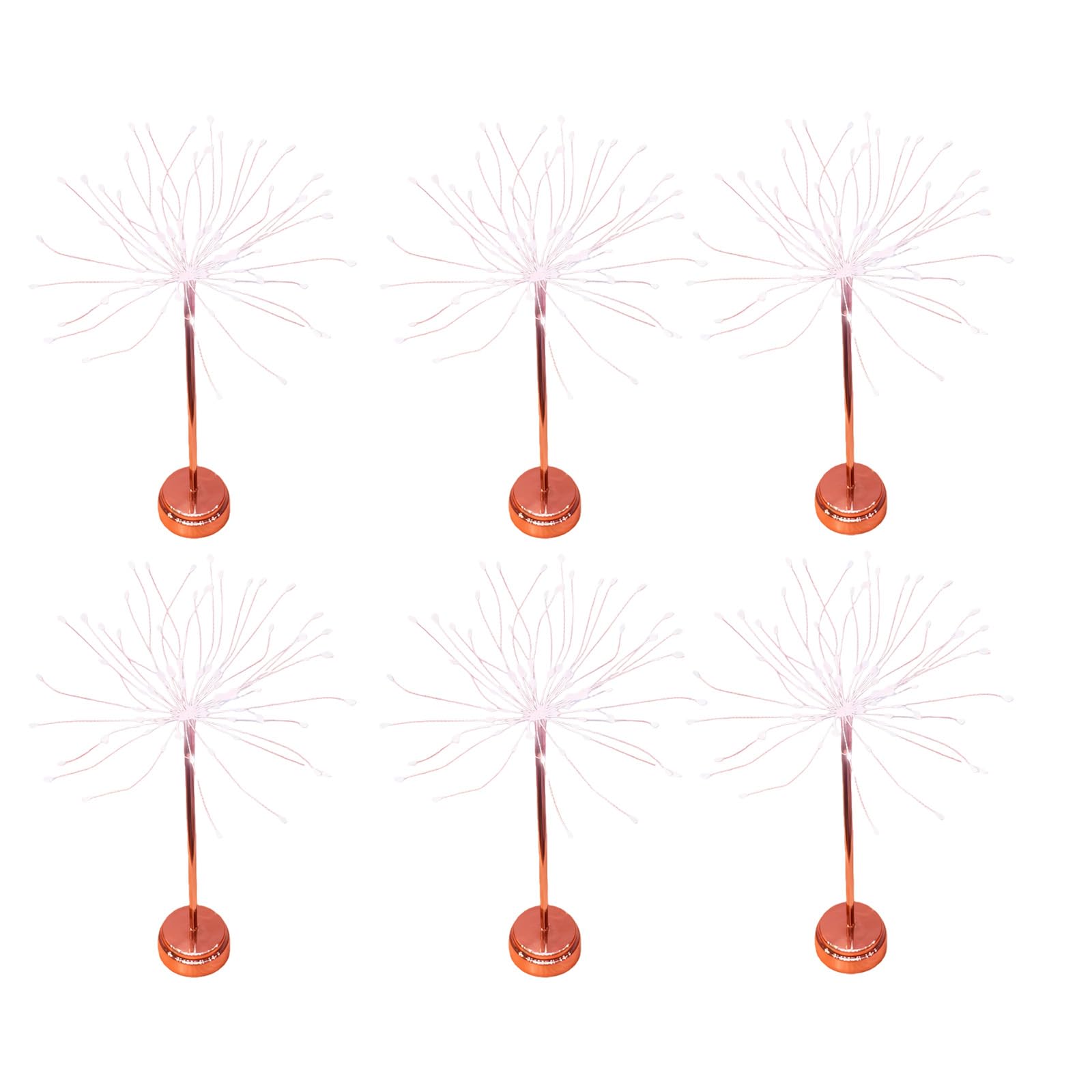 Hsioluted 6Pcs 360 Degree All Around Illuminations Led Copper Wire Light Texture Safe For Children Perfect For Family Gatherings Outdoor String Light