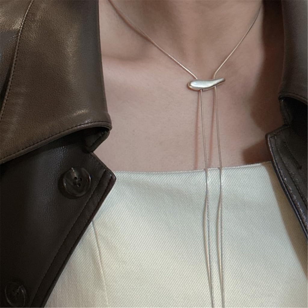 Stylish Statement Necklace Flexible Pull Chain Necklace Multifuntional Jewelry Fashion Necklace for Everyday and Party