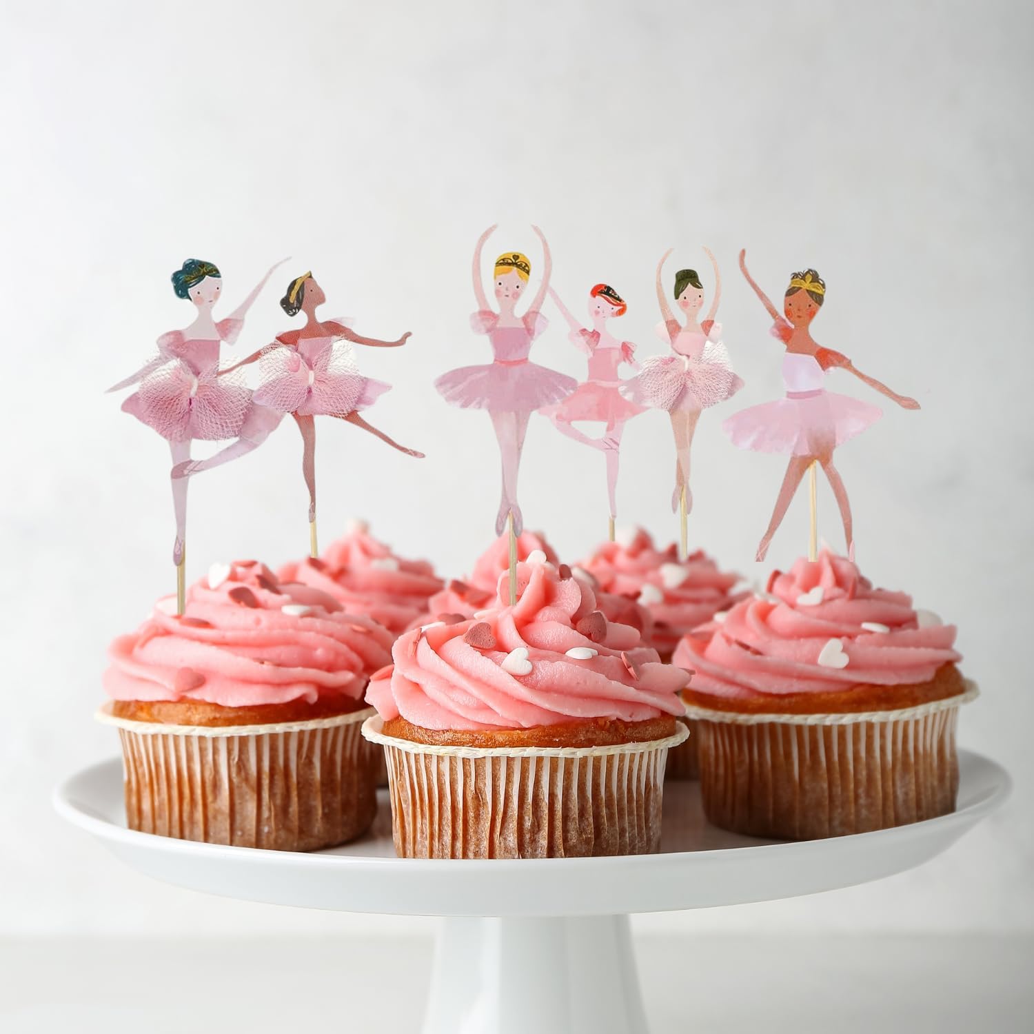 Topper Cupcake Ballerina - 12 Pezzi Decorazioni Torta Compleanno - Foto 5