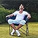 ALPHA CAMP Oversized Camping Chairs Padded Moon Club Chair Portable with Folding Cup Holder and Carry Bag