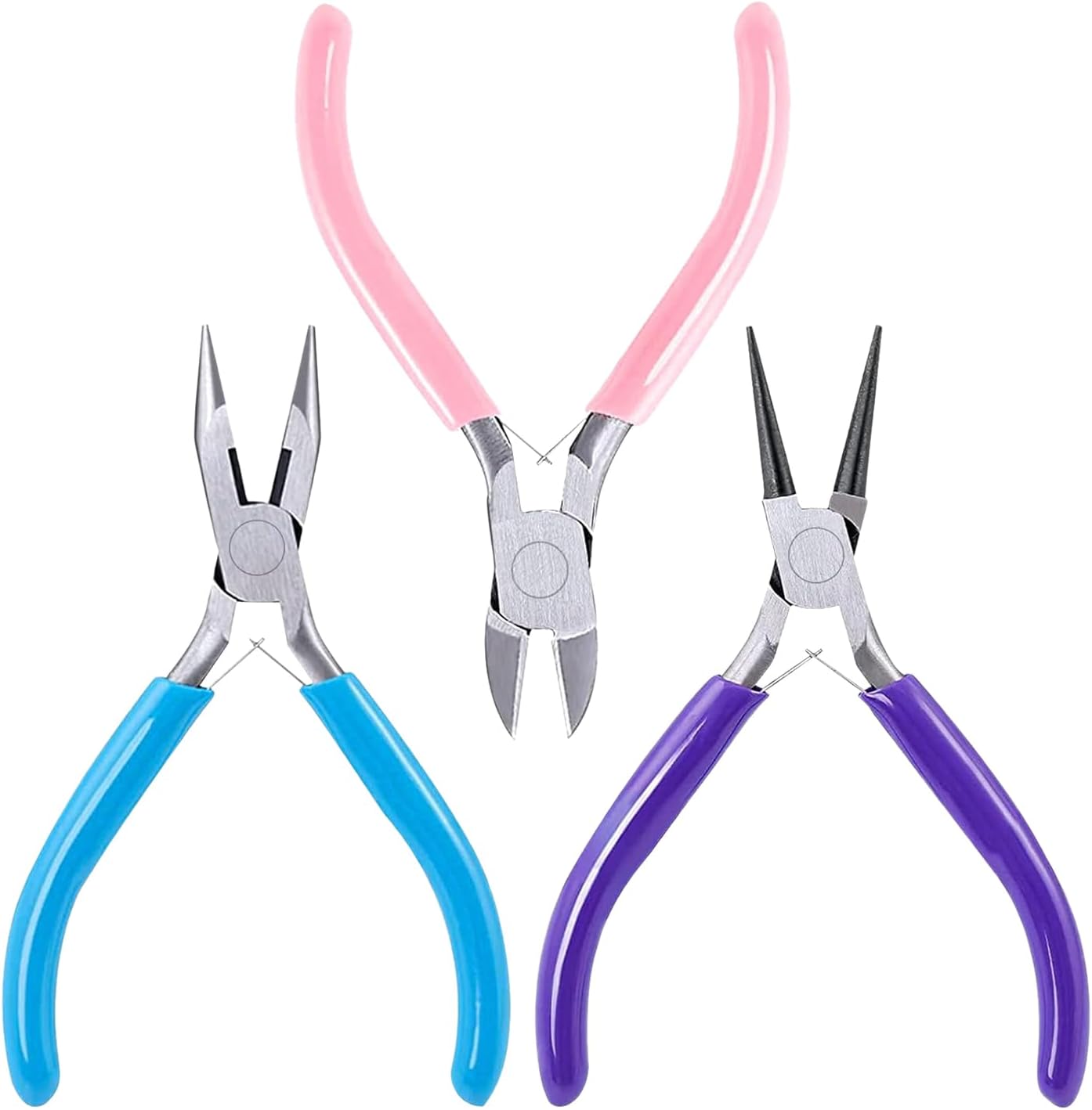 3 Pcs DIY Jewelry Making Pliers Precision Hand Tools for Beading Crafting Jewelry Repair and Wire Wrapping Projects image 2