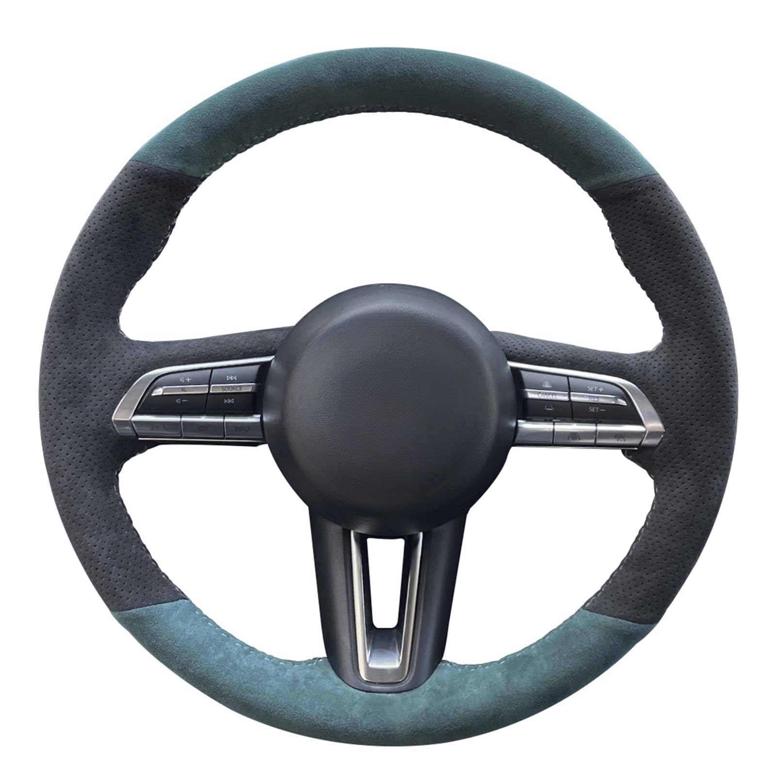 MEWANTCar Steering Wheel Cover for Mazda CX-30 CX30 / Mazda 3 Axela Hand Sewing Steering Wheel Wrap