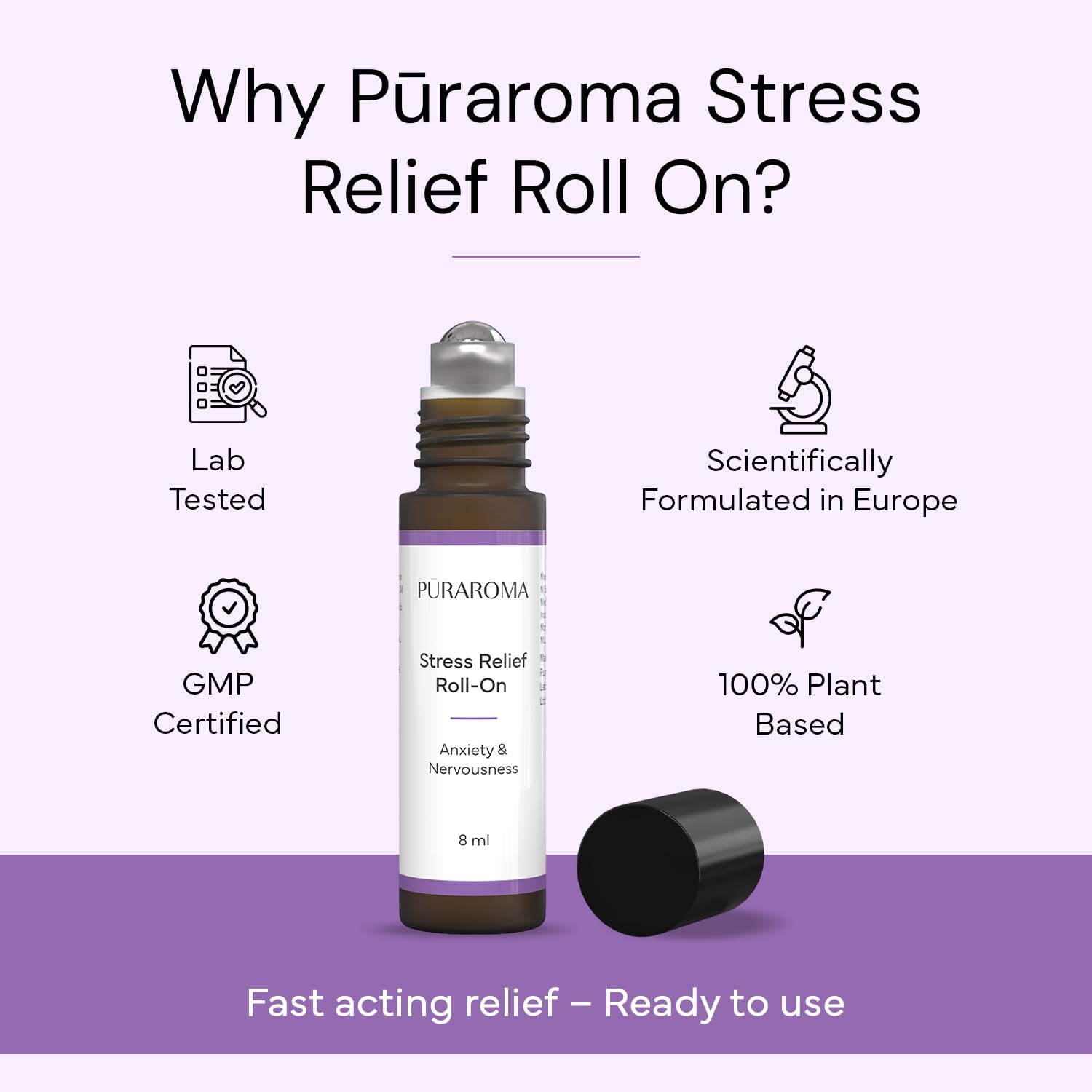 Stress Relief Roll-On 8ml | Natural Essential Oil Blend | Calms Stress, Balances Emotions & Supports Sleep | Fast-Acting Relief | Portable & Easy-to-Use | Ideal for On-the-Go Relaxation — Amazon image 7