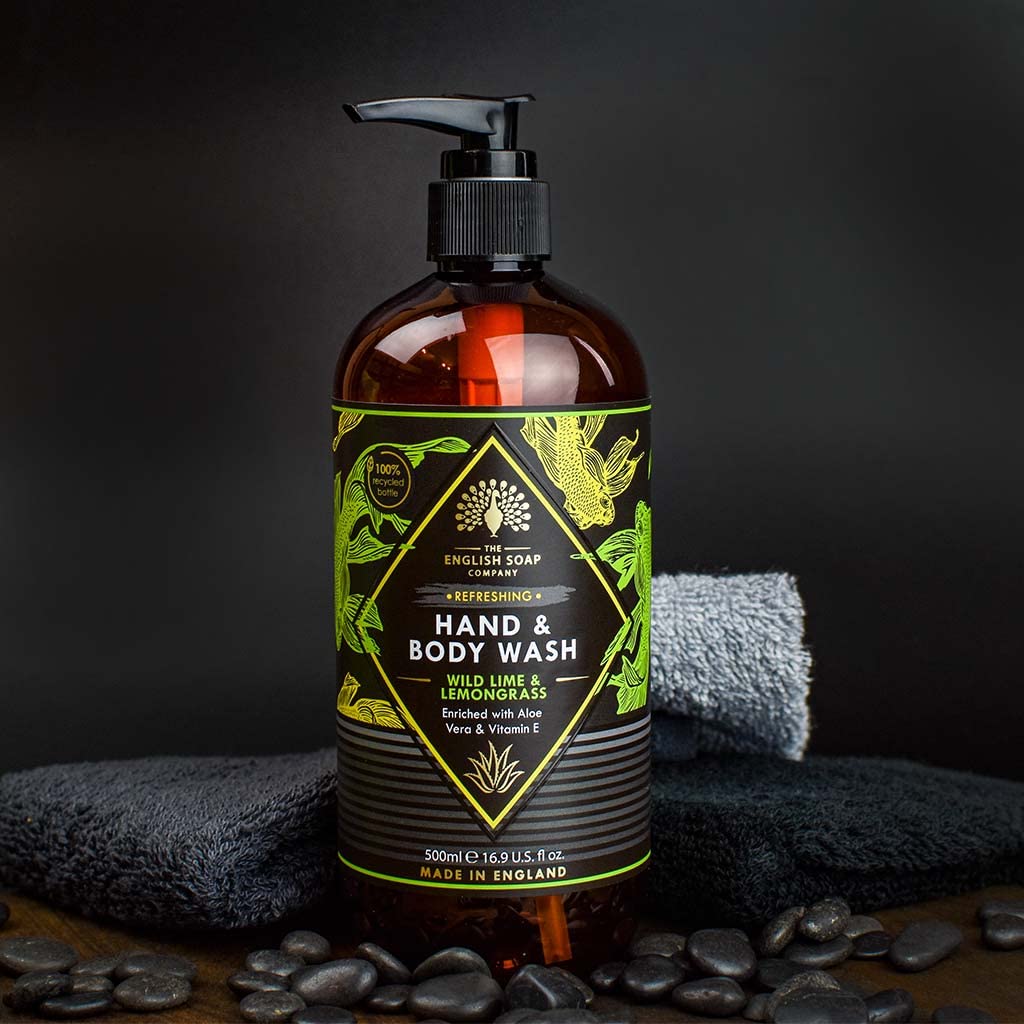 The English Soap Company Radiant Wild Lime and Lemongrass Hand and Body Wash 500ml, 500 ml (Pack of 1) - Image 2