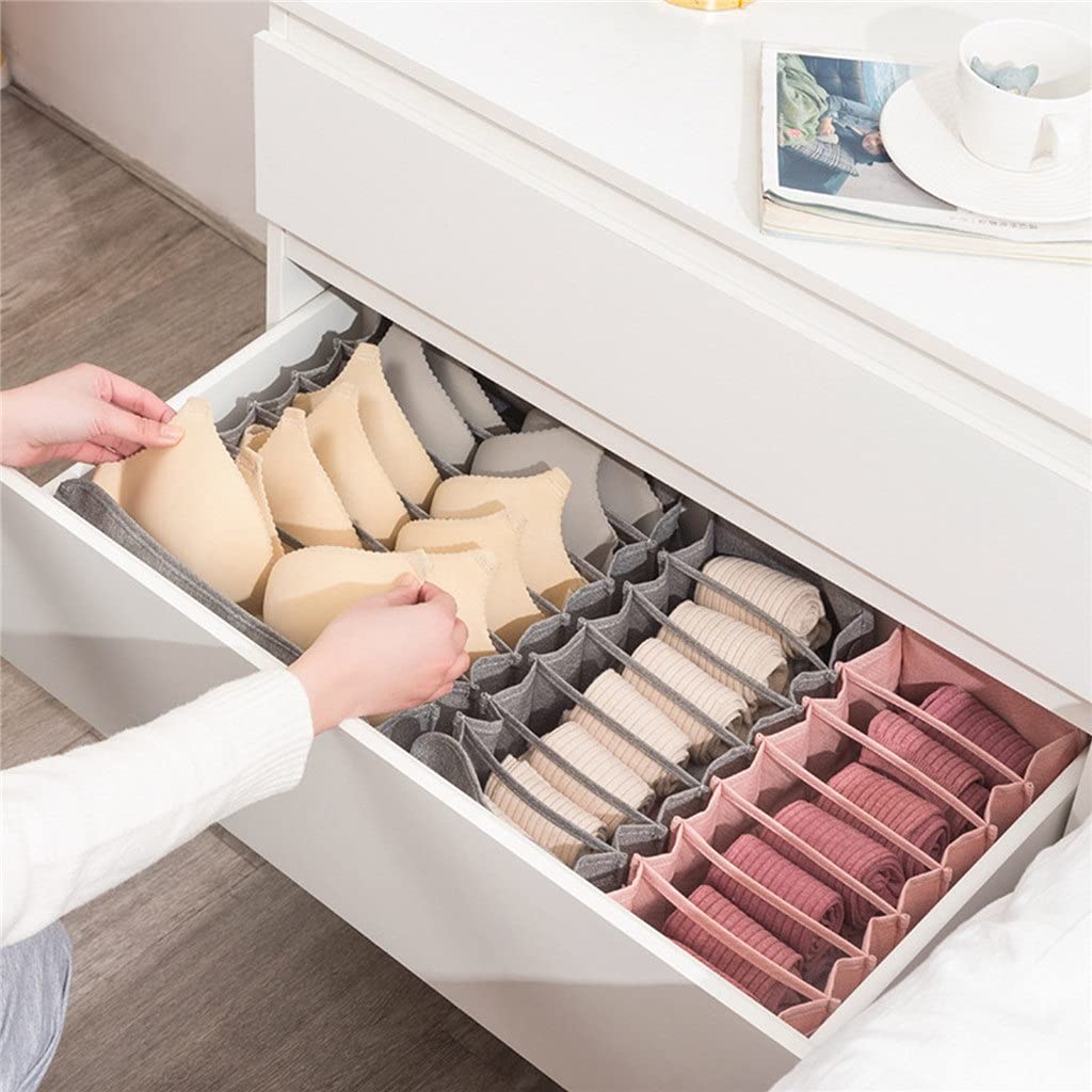 Divisore Organizer Biancheria Intima Calzini Scatola portaoggetti Reggiseno Organizzatore Armadio Separato Cassetto Pieghevole Scatole portaoggetti Biancheria Intima Sciarpe