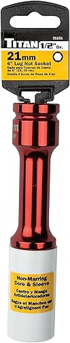 Miniatura 3 de Titan Tools 2191 llave para tuerca de ruega profunda de 17 mm 12 pulgada para conducir sin contratiempos