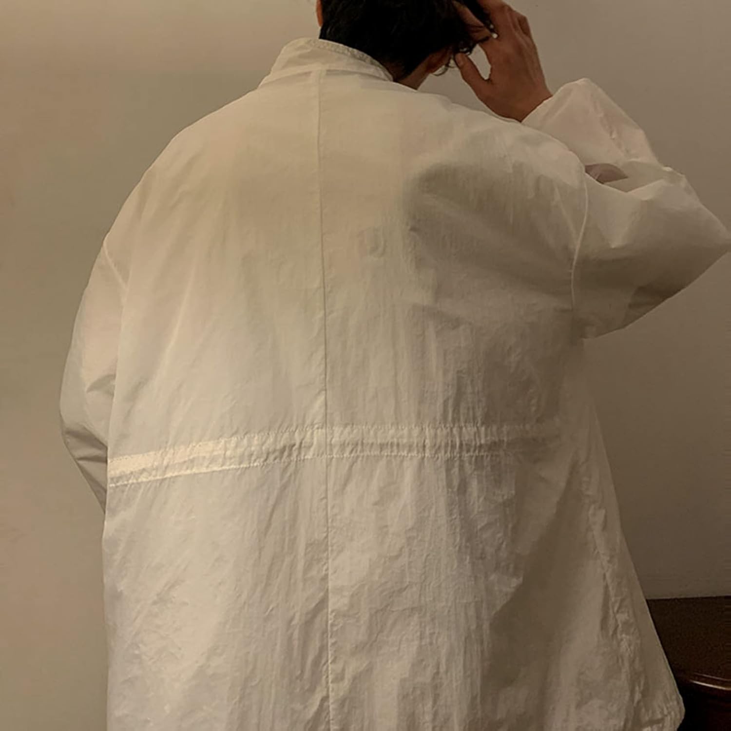 [Sakunaca] 夏 ウインドブレーカー 日焼け止め服 メンズ 立ち襟 熱中症対策 冷房対策 薄手 超軽量 通気性 速乾 カジュ