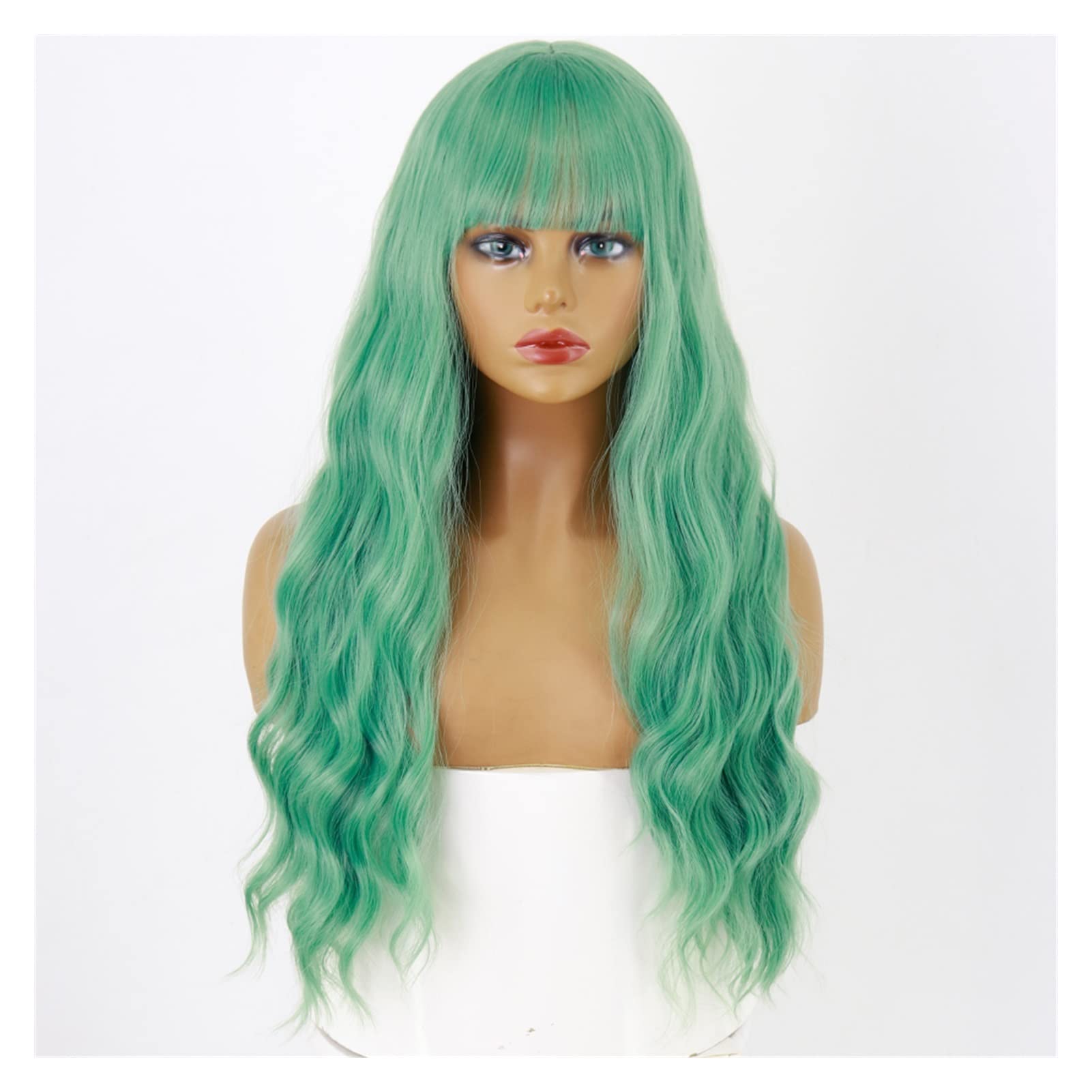 Damskie peruki peruki półróżowe pół peruki dla dziewcząt peruki do włosów z grzywką odporne na wysokie temperatury Cosplay Lolita, peruki Beauty Ladieshair (kolor: 03, rozmiar: 61 cm)