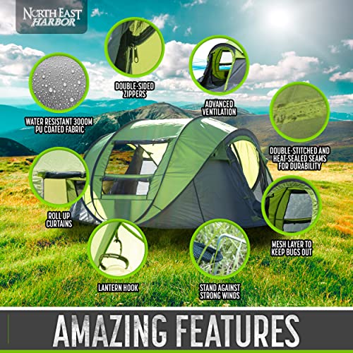 Carpa plegable ligera resistente al agua para 4 personas miniatura 4