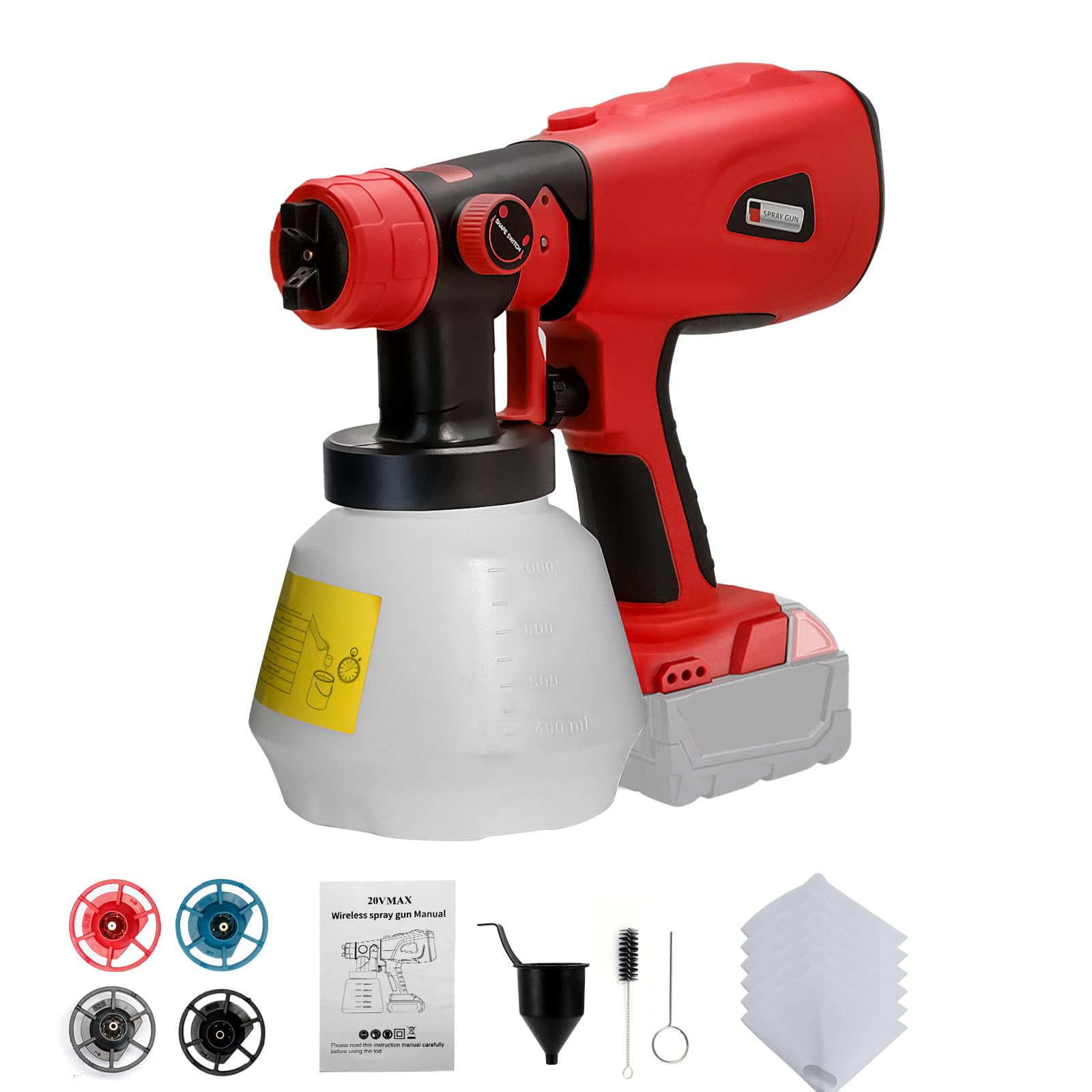 Amazon | Milwaukee M18 18Vバッテリー用ペイントスプレー、HVLP 