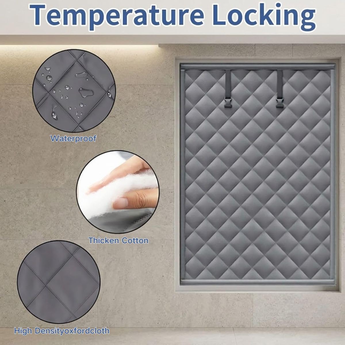 50x50-300x220cm Isolant Thermique Fenêtre, Rideau Thermique Anti Froid