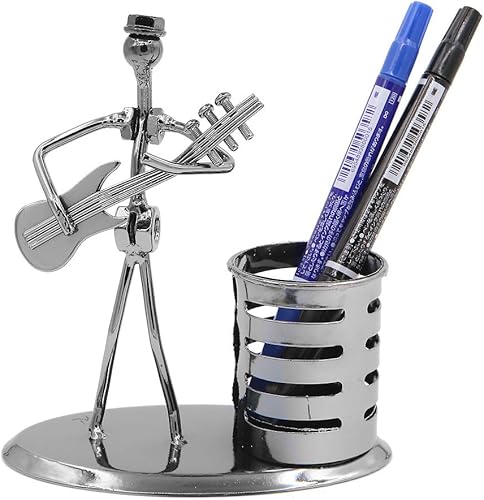 Miniatura 6 de Música Tema de Músico Sombrero de Hierro Hombre Arte Acero Metal Personalidad Creativa Lápiz Titular de Lápiz Taza Oficina Estudiantes de Escritorio