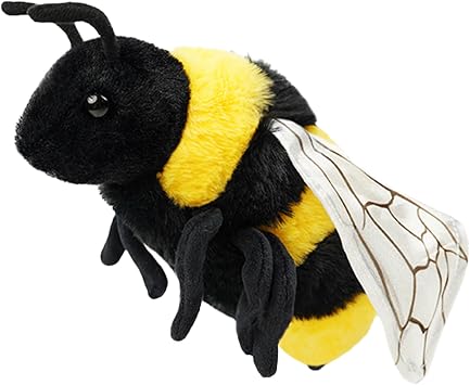9-Inch Realistic Bee Stuffed Animal Plush Toy, Soft Stuffed Insect for Kids & Toddlers, Friendly Educational Model for Science Learning, Halloween Christmas Birthday Gift