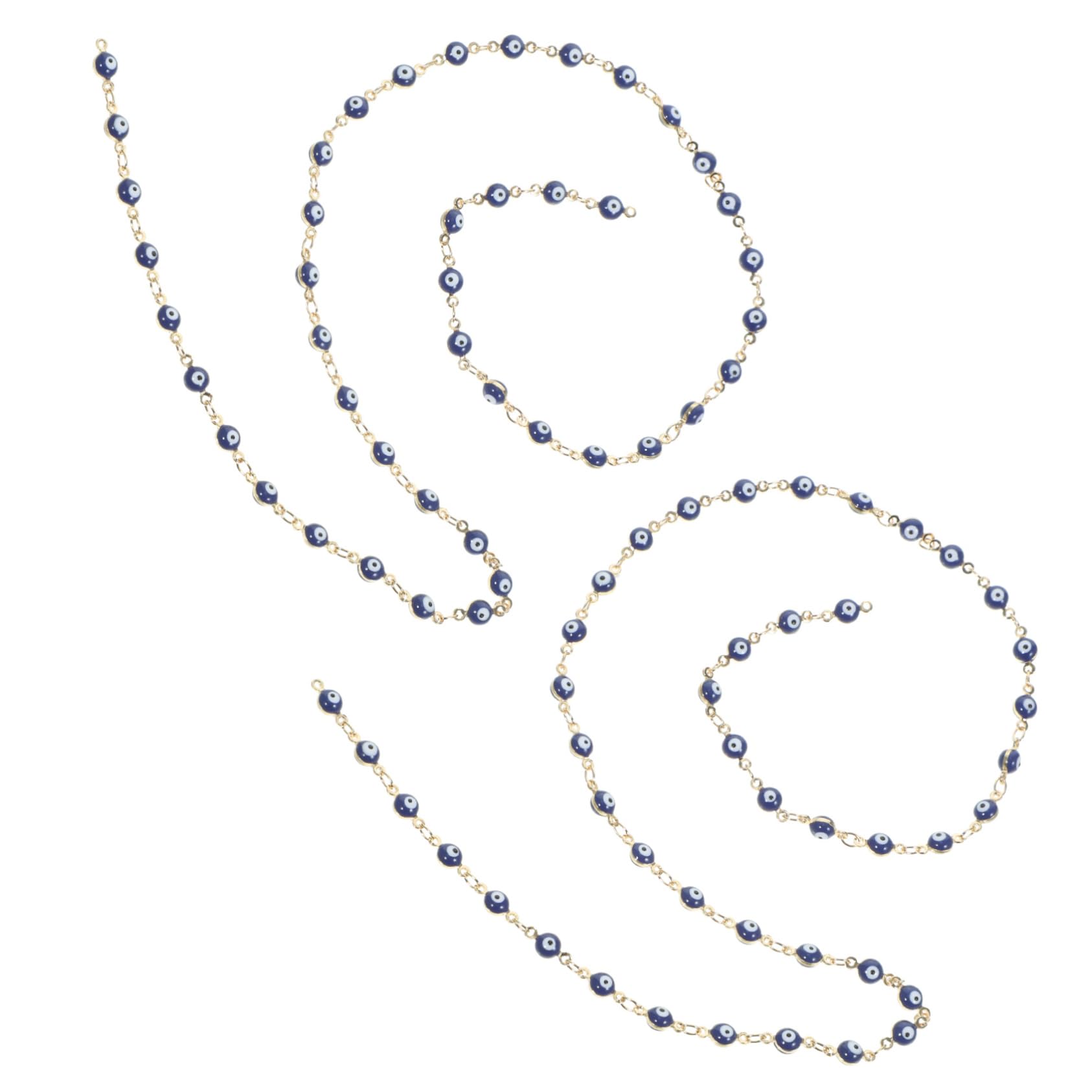 SHINEOFI 5 Set Catena di Braccialetti Gold Chain Ciondoli d'oro per La Creazione di Gioielli Kit Perline per Braccialetti Accessorio Fai da Te Materiale del Braccialetto Lega 2 Pezzi * 5