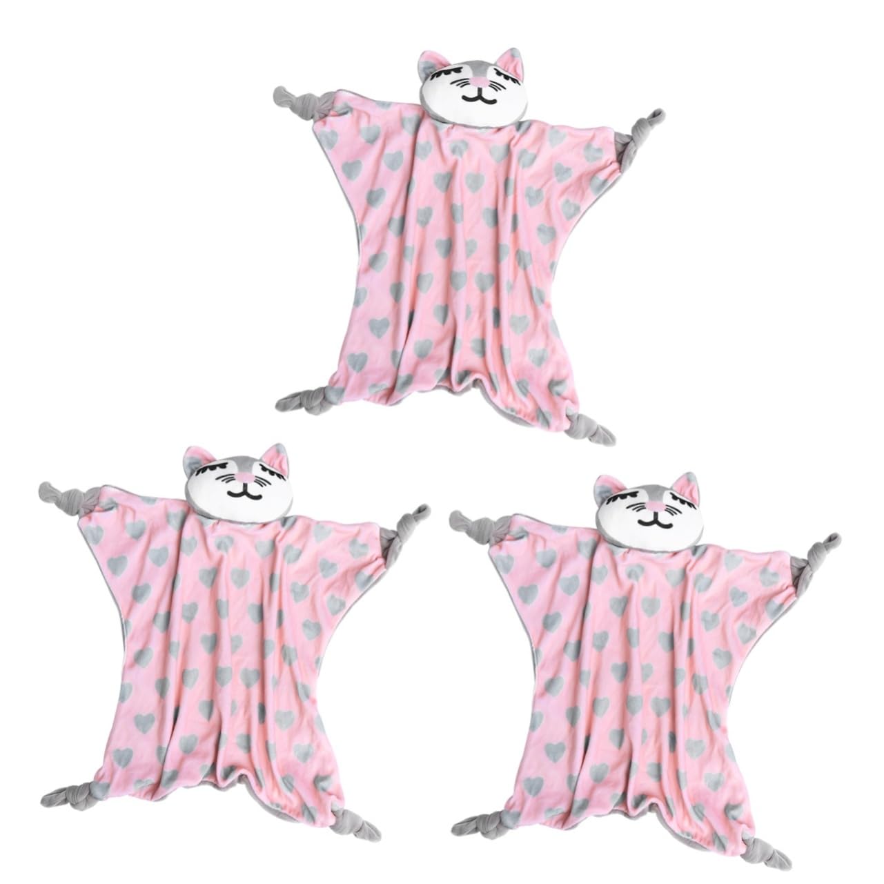 Abaodam 3 Pezzi Bavaglini Per Bambini Animali Di Peluche Giocattoli Per Gatti Giocattoli Per Neonati Nido Di Peluche Morbido