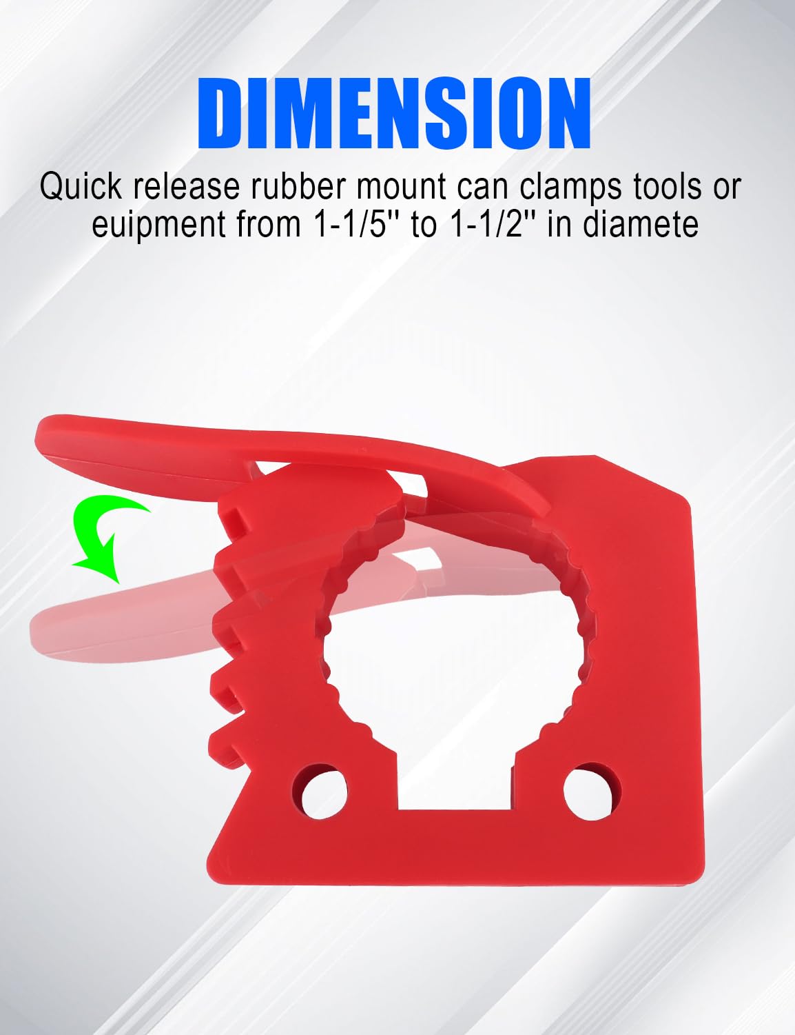 4 PCS Shovel Holders for 1-1/5 inch to 1-1/2 inch Tools, Red — Amazon image 2