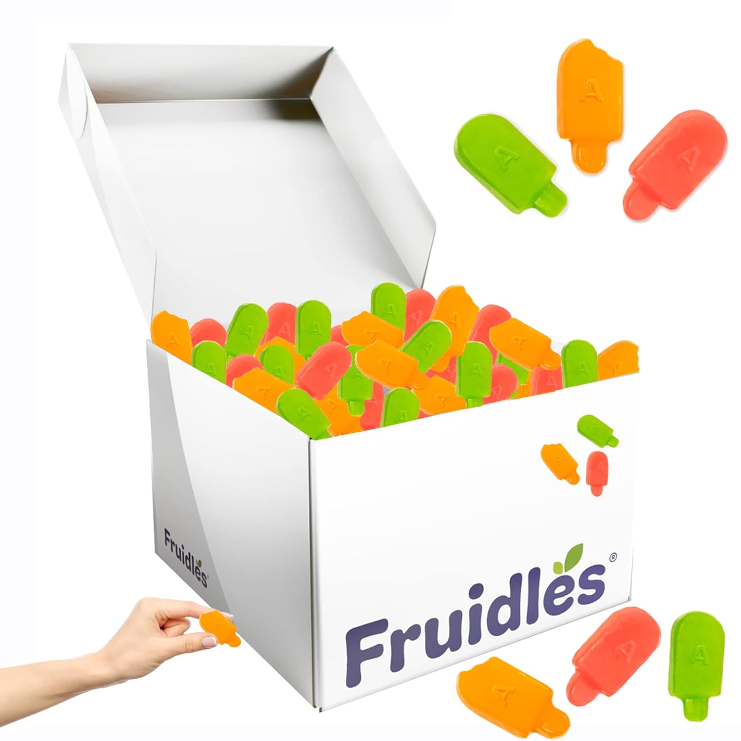 Fruidles Sherbet Gummi Ice Pops Candy, Fruit Flavors, Allergy Friendly, Non-GMO, No Artificial Sweeteners (5 Pounds Bag)
